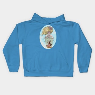 Lucy In The Sky And Two Lover Birds Kids Hoodie